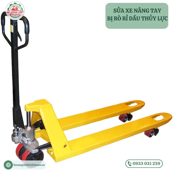 Sửa xe nâng tay bị rò rỉ dầu thủy lực