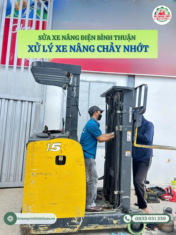 xu ly xe nang chay nhot