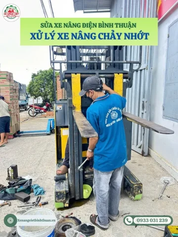 xu ly xe nang chay nhot
