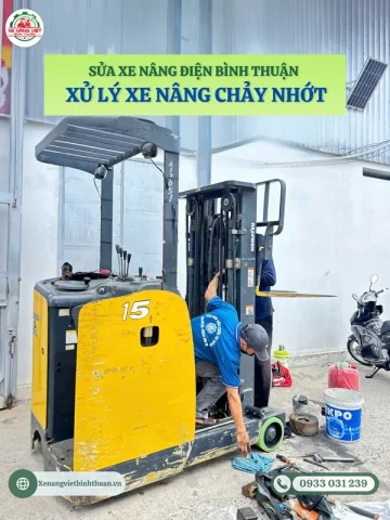 Xu ly xe nang chay nhot