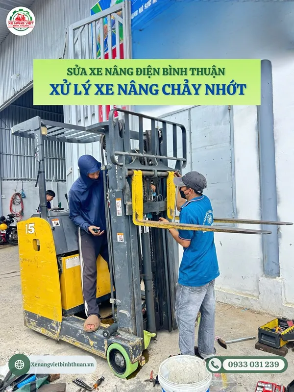 xu ly xe nang chay nhot