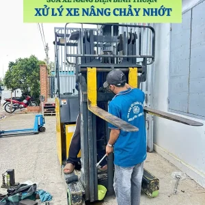 xu ly xe nang chay nhot
