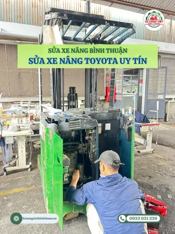 sua xe nang toyota dung