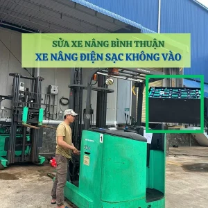 sau xe nang dien sac khong vao